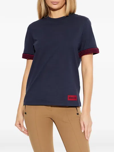 Moncler Short-sleeved T-shirt In Blue