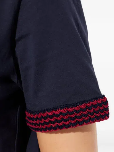 Moncler Short-sleeved T-shirt In Blue