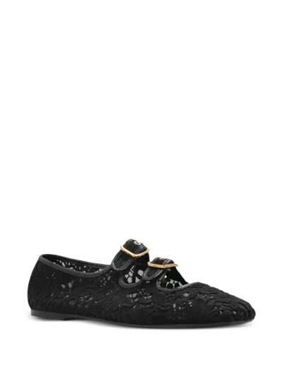 Agl Attilio Giusti Leombruni Ceramic Romantic Lace Ballet Flats In Black