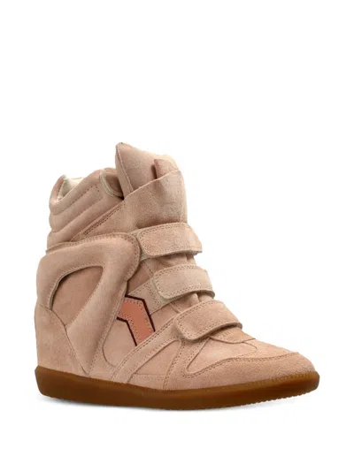 Isabel Marant Bekett Cut-out Touch-strap Sneakers In Neutral