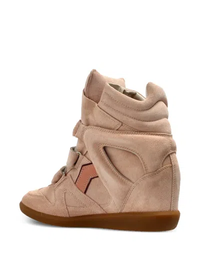 Isabel Marant Bekett Cut-out Touch-strap Sneakers In Neutral