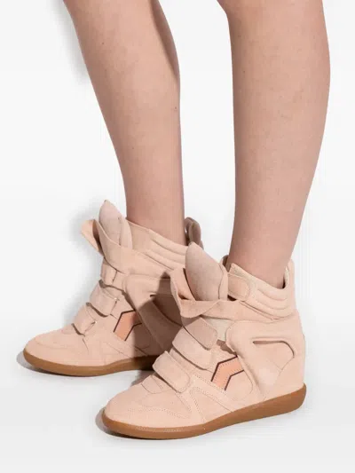 Isabel Marant Bekett Cut-out Touch-strap Sneakers In Neutral