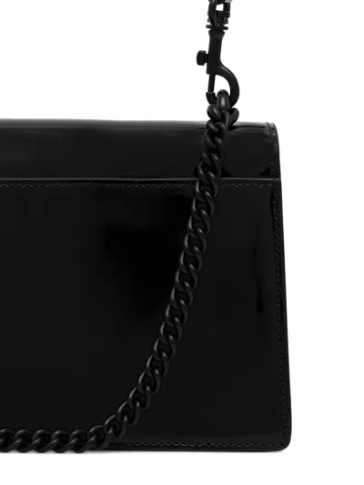 Kurt Geiger Chain Emblem Satchel In Black