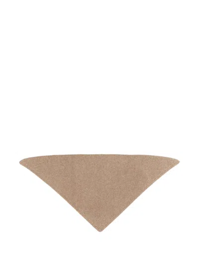 Studio Nicholson Triangular Scarf In Rws Extrafine Merino Wool In Brown