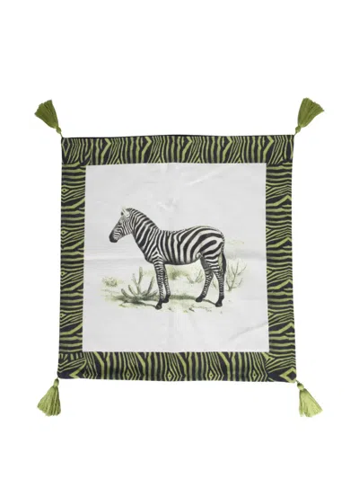 斑马纹流苏抱枕