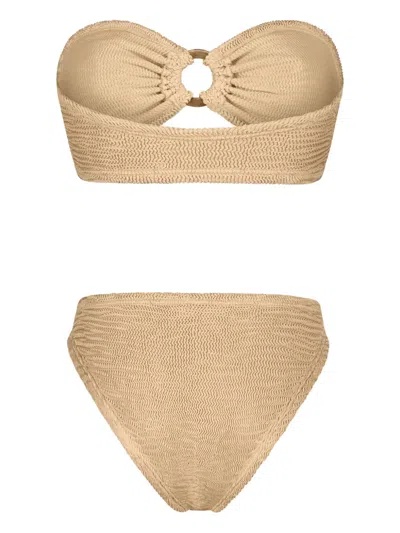 Paramidonna Chloe Ring-detail Bikini In Brown