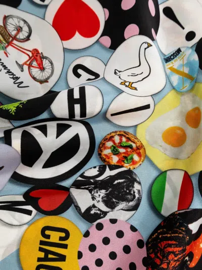 Moschino Check-pattern Scarf In Brown