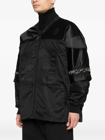 Ih Nom Uh Nit Perforated Panelled Jacket In Black
