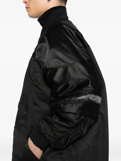 Ih Nom Uh Nit Perforated Panelled Jacket In Black