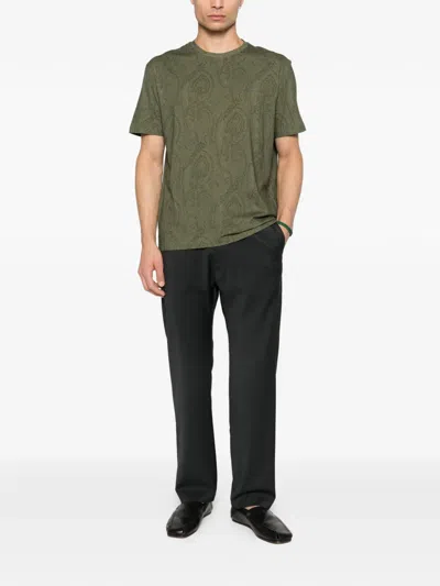 Etro Paisley-patterned T-shirt In Blue