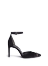 ALEXANDER WANG 'Kim' metal ring d'Orsay suede pumps