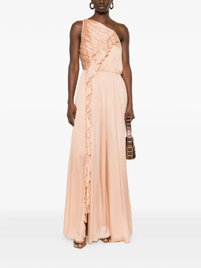 Ulla Johnson Aisha Ruffled One-shoulder Maxi Dress In Neutral