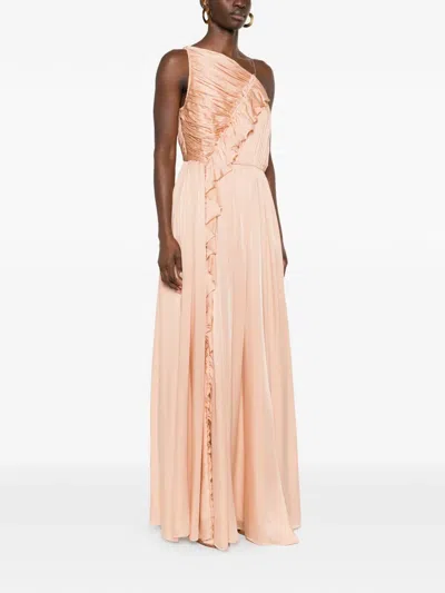 Ulla Johnson Aisha Ruffled One-shoulder Maxi Dress In Neutral