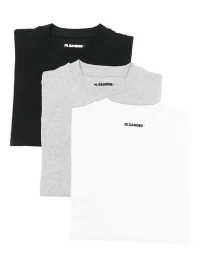 Jil Sander T-shirt Cn Ss 3pack In Black