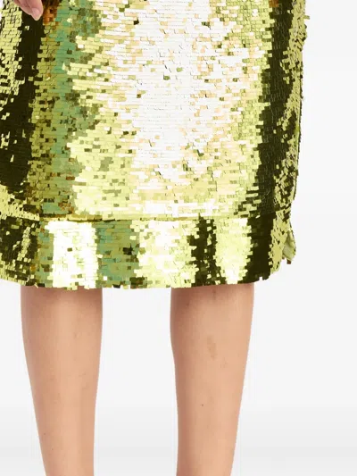 16arlington Nyla Sequin Midi Skirt In Gold
