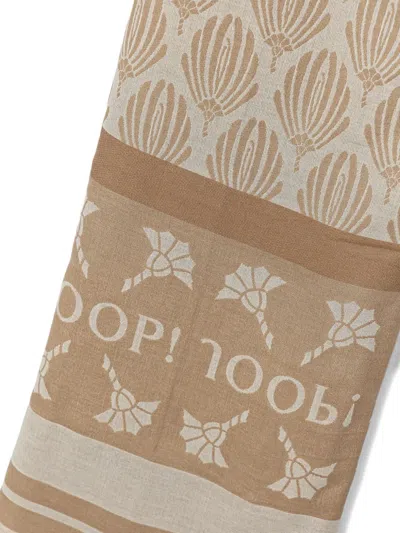 Joop Alessia Fringed-hem Scarf In Neutral