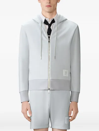 Thom Browne Zip-up Hoodie In Gray