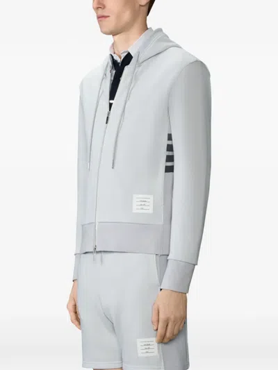 Thom Browne Zip-up Hoodie In Gray