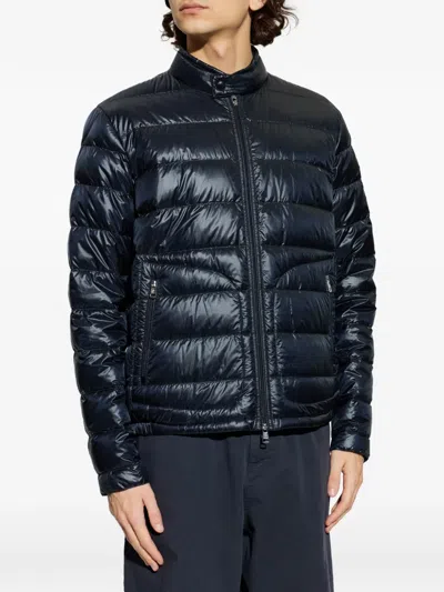 Moncler Padded Zip Jacket In Blue