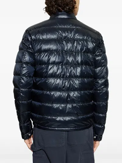 Moncler Padded Zip Jacket In Blue