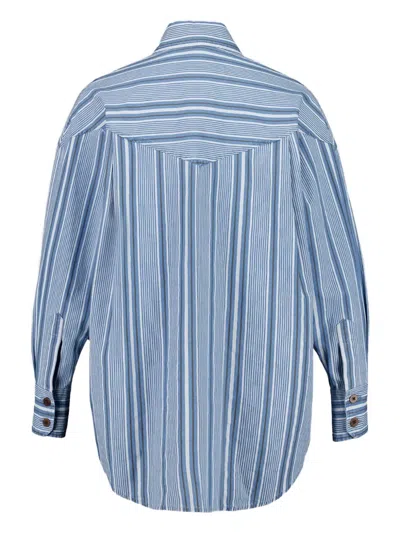 Paula Striped-pattern Shirt In Blue