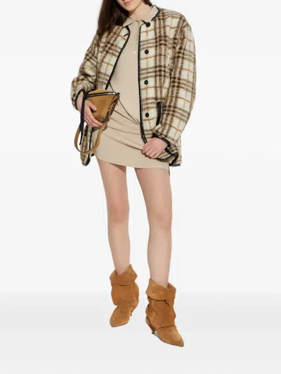 Isabel Marant Étoile Check Patterned Ullana Jacket In Brown