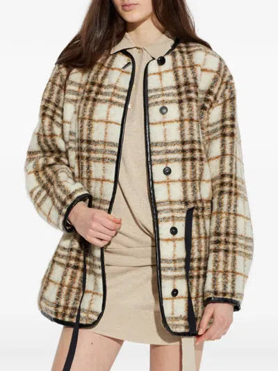 Isabel Marant Étoile Check Patterned Ullana Jacket In Brown