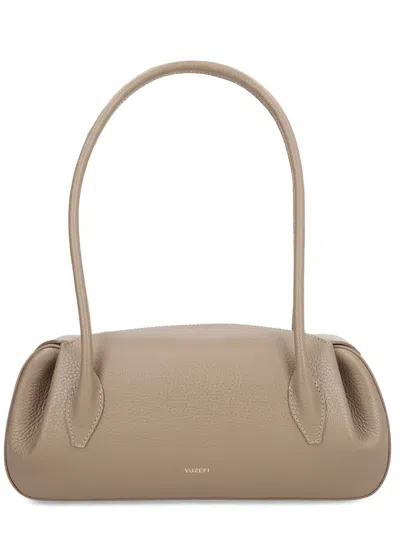 Yuzefi Oyster Gathered Shoulder Bag In Neutral