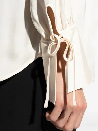 Ps By Paul Smith Tie-cuff Button-down Top In Neutral