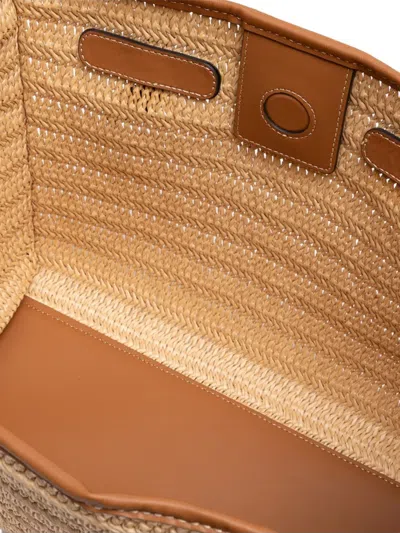 Gianni Chiarini Marcella Straw-effect Tote Bag In Neutral