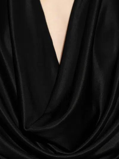 挂脖垂坠连体紧身衣