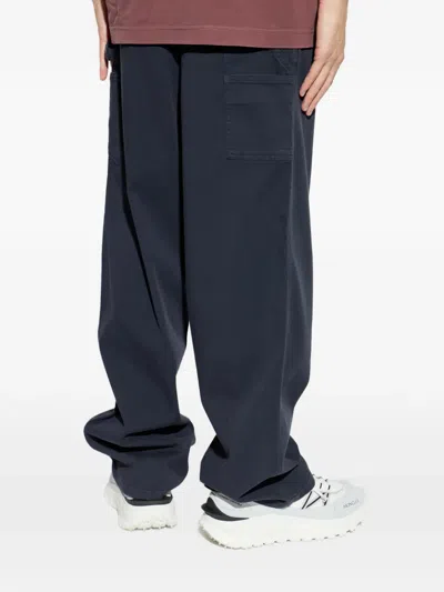 Moncler Patch-pocket Trousers In Blue
