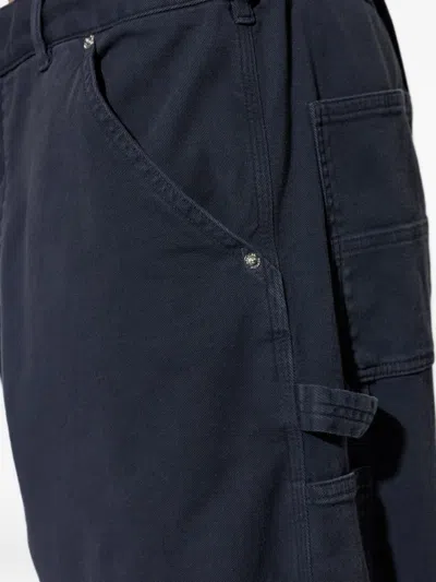 Moncler Patch-pocket Trousers In Blue