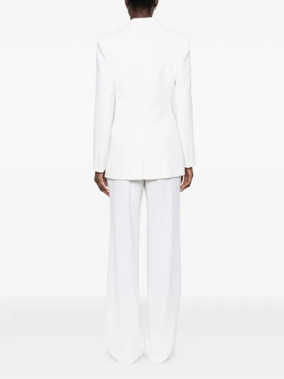 Max Mara Double-breasted Suit In White