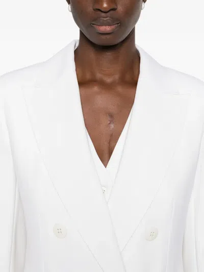 Max Mara Double-breasted Suit In White
