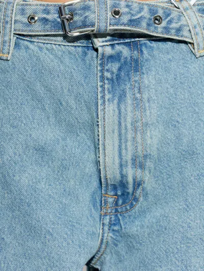 Samsoe & Samsoe Saharper Belted Denim Jeans In Blue