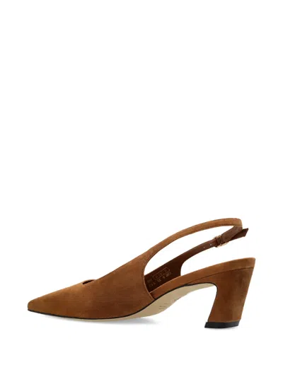 Stuart Weitzman Stassi Pointed Slingback Pumps In Brown