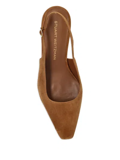 Stuart Weitzman Stassi Pointed Slingback Pumps In Brown