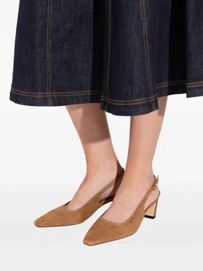 Stuart Weitzman Stassi Pointed Slingback Pumps In Brown
