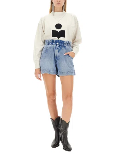 Isabel Marant Étoile Isabel Marant Etoile Melange Sand Cotton Blend Moby Sweatshirt In Metallic
