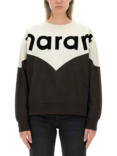 Isabel Marant Étoile Isabel Marant Etoile Two-color Cotton Blend Houston Sweatshirt Women In Black