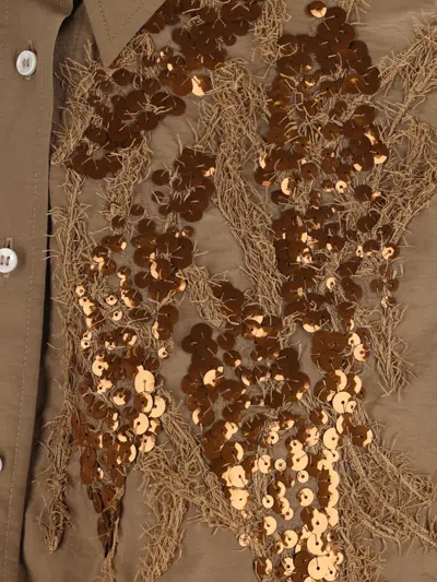 Brunello Cucinelli Sequin-embellished Shirt In Neutral