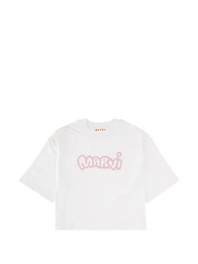 Marni Logo-print T-shirt In White