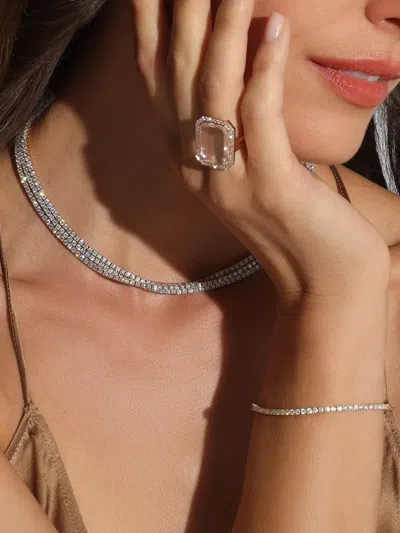 Walters Faith Rock Crystal And Diamond Ring In Brown