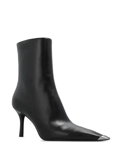 Alexander Wang Ferrara Pointed-toe Leather Boots In Black