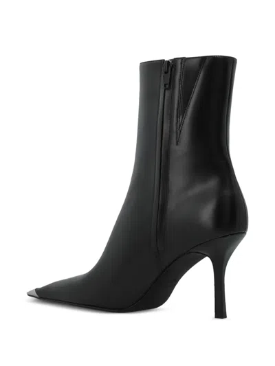 Alexander Wang Ferrara Pointed-toe Leather Boots In Black