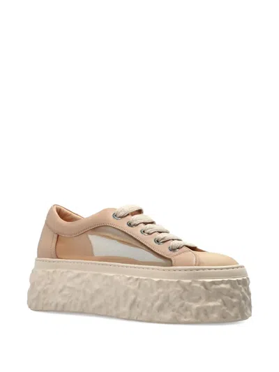 Agl Attilio Giusti Leombruni Textured Flatform Sneakers In Neutral