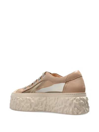 Agl Attilio Giusti Leombruni Textured Flatform Sneakers In Neutral
