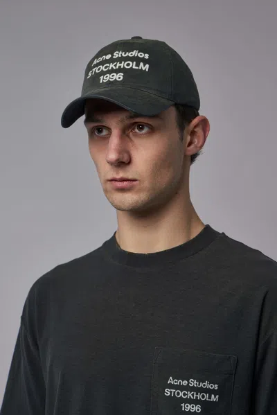 Acne Studios Logo Cap With Embroidered Logo In Black
