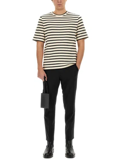 Jil Sander Striped T Shirt In White